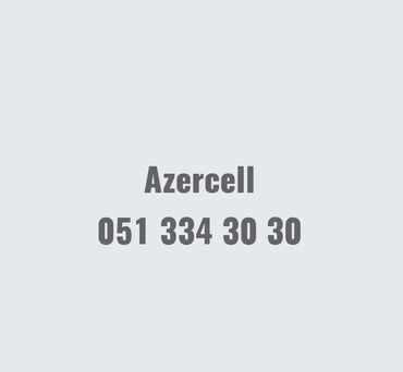 mobil nömreler: Azərsell nömre 051 334 30 30
