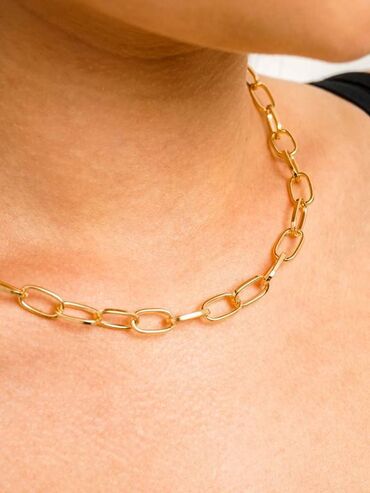 золотые цепочки женские цены: Цепочка - чокер с крупным звеном 1.0 см х 0,5 см, длина цепочки