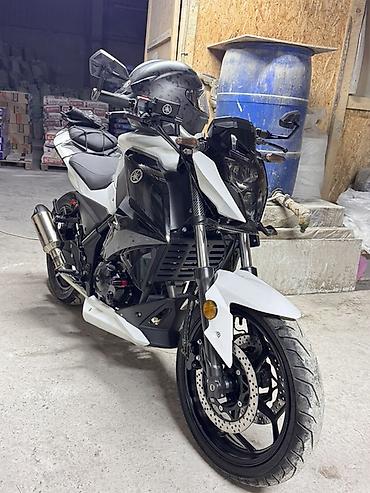 Мотоциклдер: Мотоцикл Yamaha в стиле naked, черно-белый. Китай !!! Торг — 1