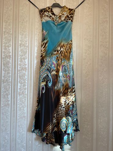 leopard cizimli uşaq donları: Вечернее платье, Макси, XL (EU 42)