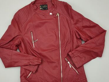czerwona bluzki z dekoltem: Leather jacket, XL (EU 42), condition - Fair