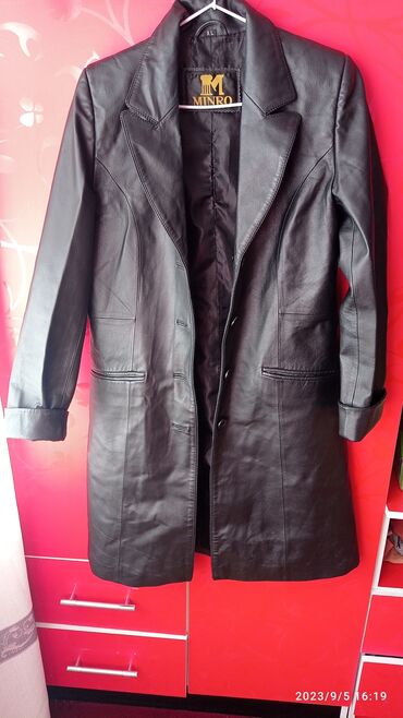 кожанный пиджак мужской: Плащ, 3XL (EU 46), 4XL (EU 48)