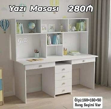 ofis masa: Yazı masası – funksional və geniş iş sahəsi ilə. Xüsusiyyətlər: - Üst — 1