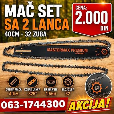 skrivaci od gipsa: Mač set za motorne testere sa 2 lanca – Mastermax Premium Germany — 1