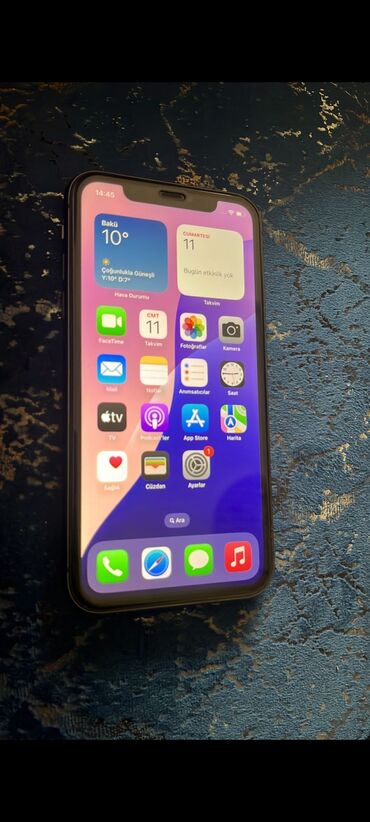 Apple iPhone: IPhone 11, 64 GB, Black Titanium, Simsiz şarj, Face ID, Sənədlərlə