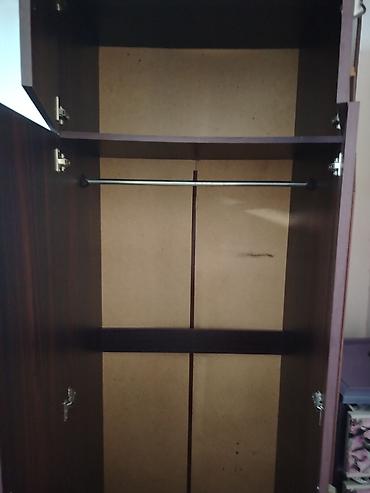 taxta paltar sancağı: İkiqapılı geyim dolabı - Material: MDF/laminat tipli ağac teksturası — 2