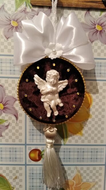 Ёлочные шары и украшения: Пластиковые шары, бархот мраморный,лепнина,стразы — 7