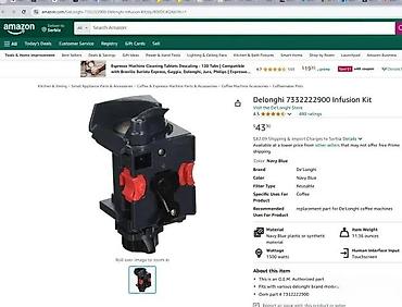 Aparati za kafu: De’Longhi Infuser – varjača/br brewing jedinica za potpuno automatske — 5