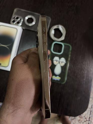 iphone xt: IPhone 14 Pro, Б/у, 256 ГБ, Золотой, 83 % — 5