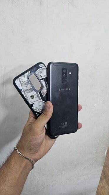 samsung fold 4: Samsung Galaxy A6 Plus, 64 GB, rəng - Qara, Zəmanət, Barmaq izi, İki sim kartlı