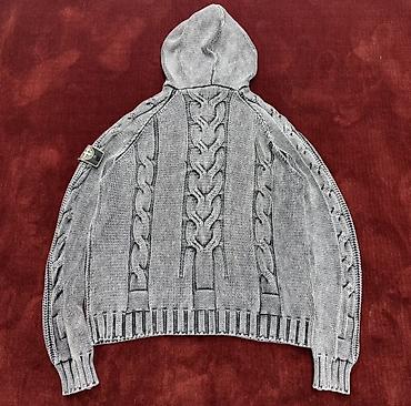 tuklu geyim: Stone Island Cable Knit Hoodie Grey M. - Rəng: boz/qarışıq melanj - — 2
