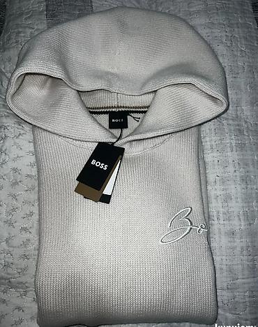 stradivarius s: HUGO BOSS džemper 100% vuna vel. M NOVO Masivan i izuzetan džemper bež — 4