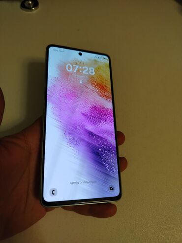 samsung qiymeti: Samsung Galaxy A73 5G, 128 GB, rəng - Mavi, İki sim kartlı, Sensor, Barmaq izi