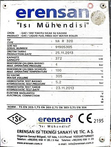 hamam avadanlıqları: Satılır: Qazanxana avadanlığı komplekt şəkildə 1 ədəd qazanxana — 3