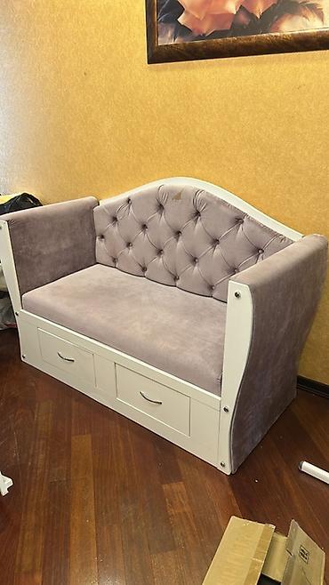 Divanlar: Velosiped kreslo divan – kompakt ölçülü, yumşaq məxməri parça ilə — 1