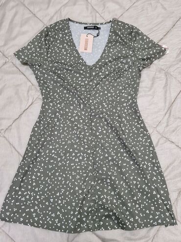 haljine za pokrivene novi pazar: M (EU 38), bоја - Maslinasto zelena, Drugi stil, Kratkih rukava