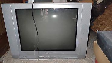 pc case: Телевизор Toshiba кинескопный (CRT), серебристый корпус. - Диагональ — 1