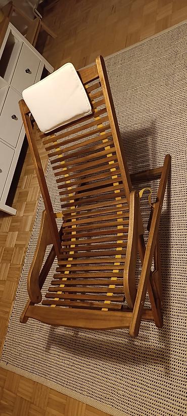 relaks: Bastenska lezaljka sklopiva, pogodna za koriscenje na terasama — 1