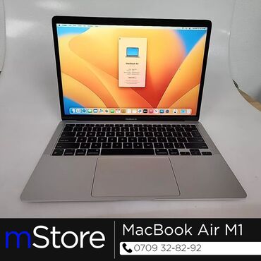 macbook 11: Ноутбук, Apple, 8 ГБ ОЗУ, Apple M1, 13.3 ", Б/у, Для несложных задач, память SSD