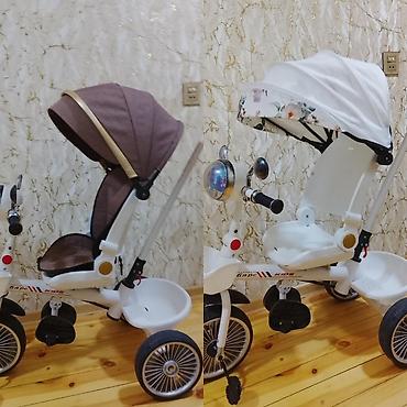 tutacaqlı xodunkalar: Uşaq üçtəkərli velosipedi – idarəetmə tutacaqlı model iki başlıqlı — 2