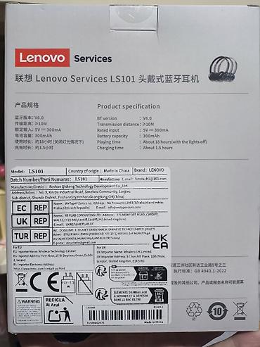 Qulaqcıqlar: Yeni Simsiz (Bluetooth) Qulaqcıqlar, Lenovo, rəng - Gümüşü — 10