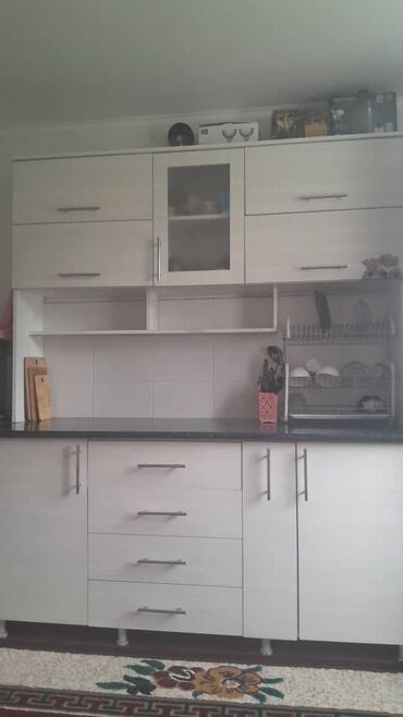 шкафчики для кухни: Кухонный гарнитур, Шкаф, цвет - Белый, Б/у