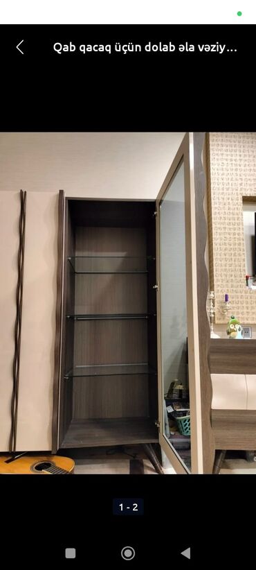 Açılan, 1 qapı Düz dolab