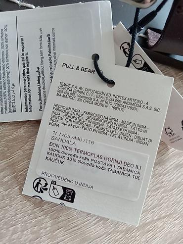 Sandale: PULL&BEAR kožne sandale – tamno braon.Proizvodjač Španija. - — 9