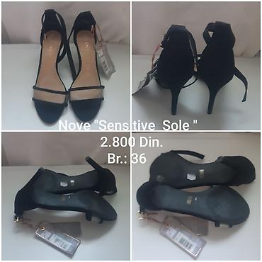 jake boje: Elegantne nove crne sandale “Sensitive Sole” - Model: otvorene — 4