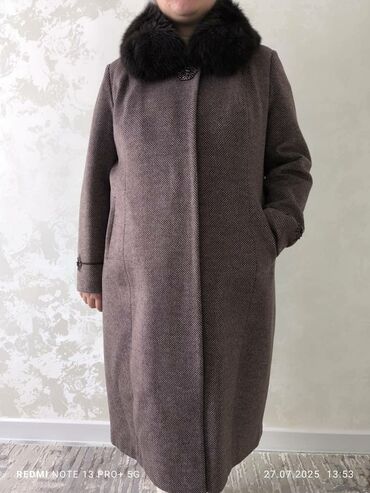 строительная одежда: Пальто, Классика, Зима, Кашемир, По колено, 5XL (EU 50)