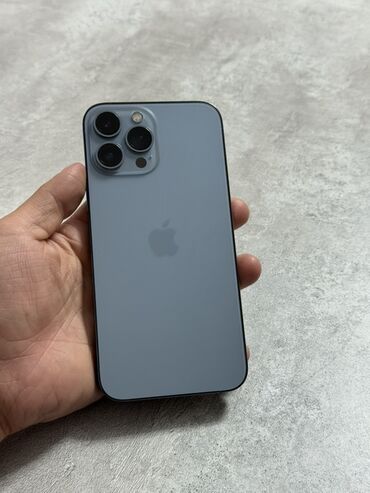 купить новый айфон 4: IPhone 13 Pro Max, Колдонулган, 256 ГБ, Sierra Blue, 84 %