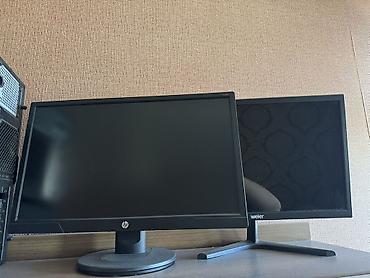 Monitorlar: HP və Weier monitor dəsti (📌Ədədi 70 azn) - HP monitor: 20.7" düz — 1