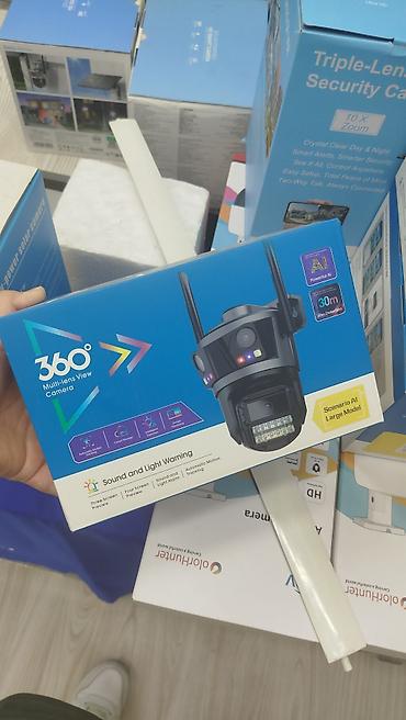 səs yazan yüklə: 360° Multi‑Lens View təhlükəsizlik kamerası 64GB yaddaş kartı hədiyyə — 2