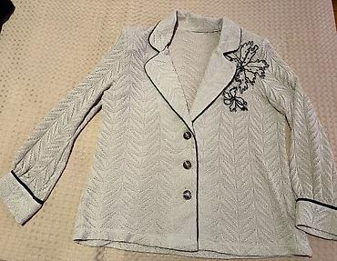 cins walvar: Qadın kardiqanı/blazer tipli üst geyimi - Rəng: Açıq krem/boz ton — 1