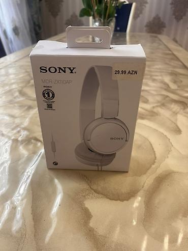 sur mikrofon: Sony MDR-ZX110AP simli qulaqlıq – ağ rəng Xüsusiyyətlər: - 30 mm — 2