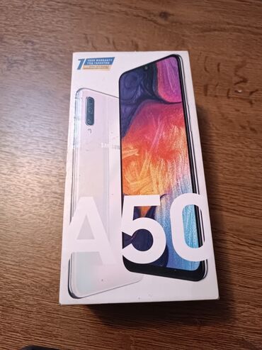телефон самсунг 51: Samsung A50, Б/у, 64 ГБ, цвет - Белый, 2 SIM