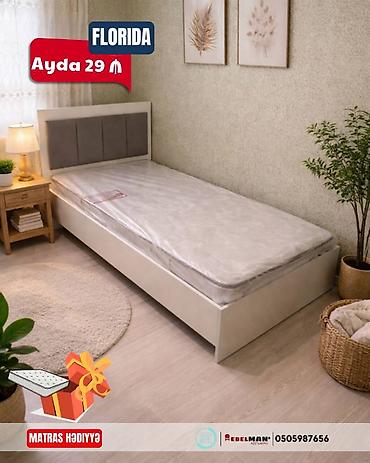mebelman: Birnəfərlik, Bazalı, Pulsuz matras, Siyirməsiz, Türkiyə, Mat laminat — 1