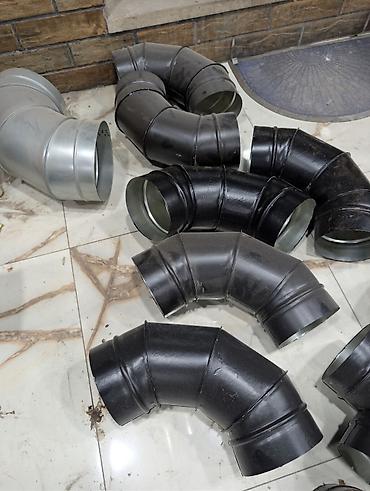 kondisioner ucun mis boru: Havalandırma borusu, Qofrasız, Dəmir, 150 mm, Yeni — 6