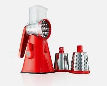 Ostala kuhinjska oprema: Ručna rotaciona seckalica/rende sa 3 nastavka - Multifunkcionalni — 9