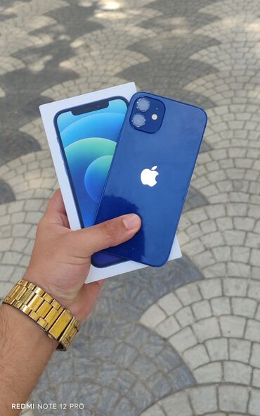irshad telecom iphone: IPhone 12, 128 GB, Mavi, Simsiz şarj, Face ID