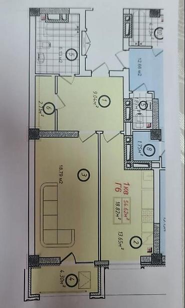 немецкий квартал нбк: 1 комната, 55 м², Южная Магистраль Элитка, 11 этаж, ПСО (под самоотделку) — 5