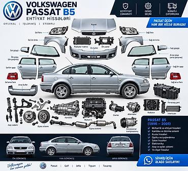 Volkswagen Passat B5 ehtiyat hissələri (1996–2005) Passat üçün hər lalafo.az -da Volkswagen Passat B5 ehtiyat hissələri (1996–2005) Passat üçün hər