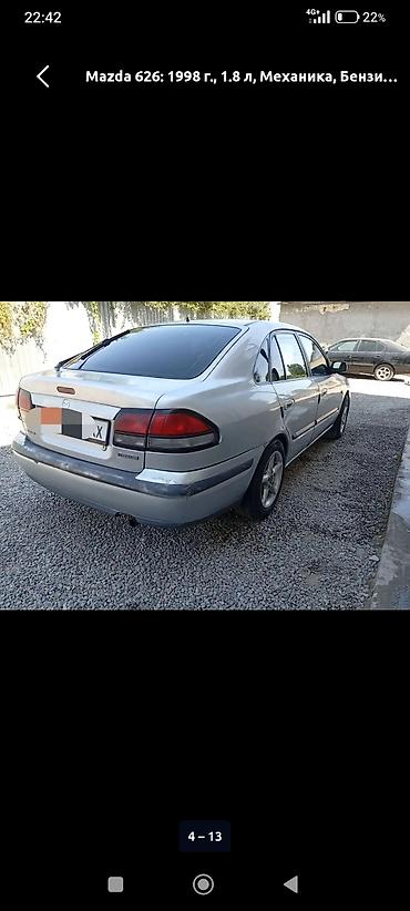 спарк сатуу: Mazda 626: 1998 г., 1.8 л, Кол менен иштөөчү, Бензин, Седан — 3