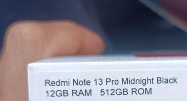 Redmi: Redmi, Redmi Note 13 Pro, Новый, 512 ГБ, цвет - Черный, 2 SIM