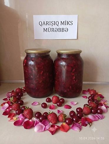 Варенье: Qarışıq miks mürəbbə dad möhtəşəm 
1ltr 12 manat — 1