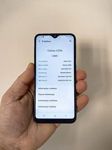 samsung galaxy note 20 ultra polovan: Samsung A20e dual sim, otključan za sve mreže. Ima 3/32 gb memorije — 5