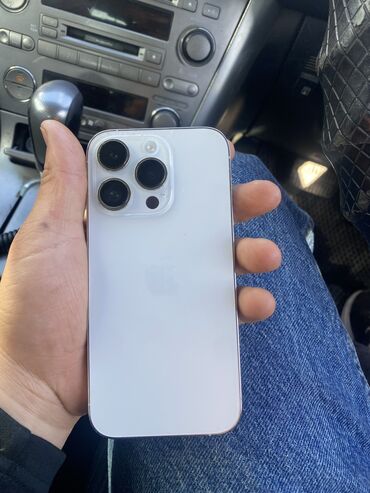 iphone se 2 цена бишкек: IPhone 14 Pro, Колдонулган, 256 ГБ, White Titanium, Коргоочу айнек, Каптама, 83 %