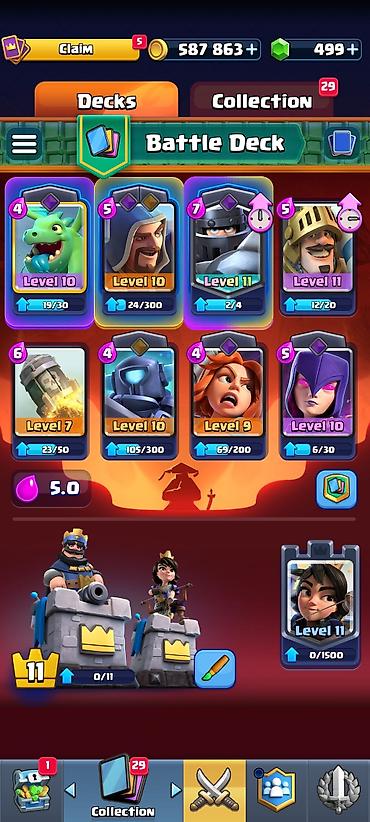 clash royale hesab satışı: Clash Royale hesabı satışı - Trophy: 4285 - Kral səviyyəsi: 11 - — 4