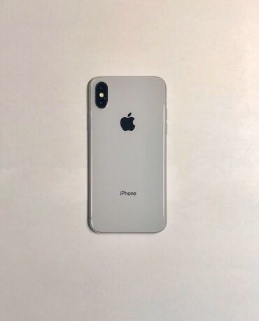 Apple iPhone: IPhone X, Б/у, 64 ГБ, Белый, Наушники, Зарядное устройство, Кабель, 100 %