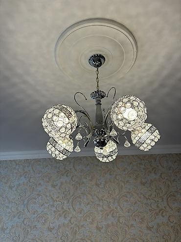 led lustra: Çılçıraq, 5 lampa, Metal — 4